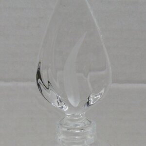 Illusions 24% Lead Crystal Perfume Bottle & Stopper VTG Hand Crafted Slovenia